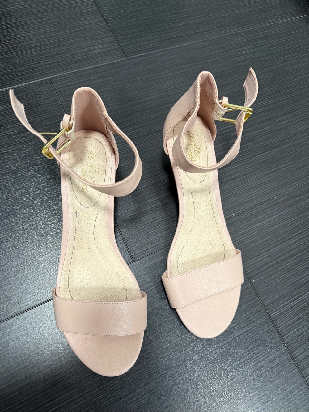 Ankle Strap Sandals in Blush Pink